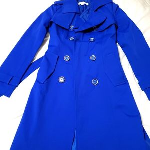 Blue womens trench coat